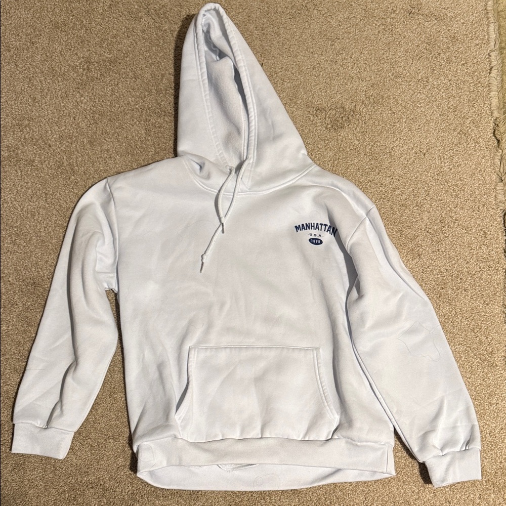Manhattan White Hoodie